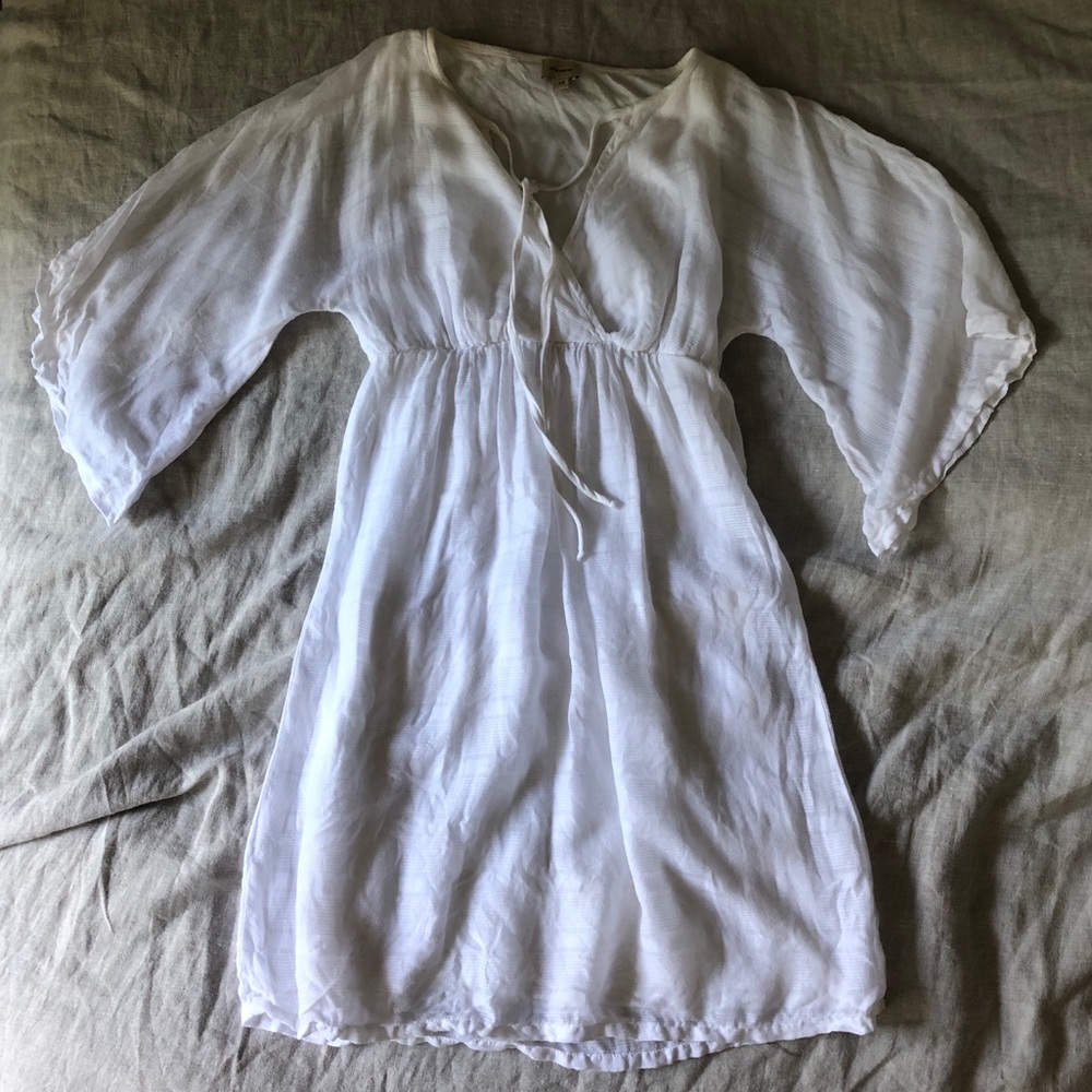 Ella moss XS dolman sleeve tie-neck gauze dress